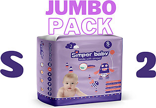 Simper Baby Diaper 3D Small 72 Pcs Jumbo Pack - Size 2