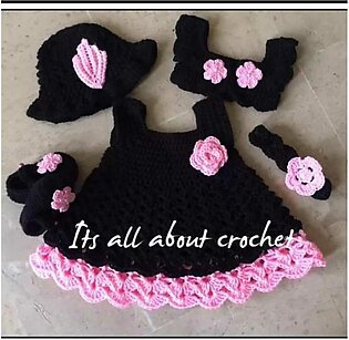 customizable BABY GIRL CROCHET DRESS / BABY FROCK