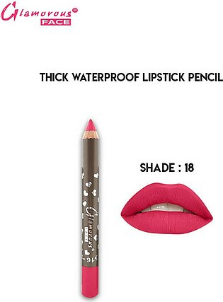 Glamorous Face Thick WaterProof Lipstick Pencil, Crayon Lipstick, Matte Longwear Lipstick Makeup, Long Lasting Soft Pencils For Natural And Nude Looks.