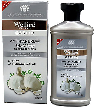 Wellice Professional Repair Damaged Hair & Turns Healthier & Stronger Shampoo For Men & Women - 400g - Garlic