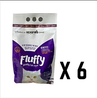 Fluffy Cat Food Box (6 X 1.2kg Pack) / Dry Cat Food / Cat Food / Local Cat Food.