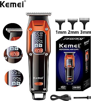 Kemei Km-658 Hair Clipper Cord Or Cordless Use Hair Trimmer Barber Professional Rechargeable Electric Hair Cutting Machine
