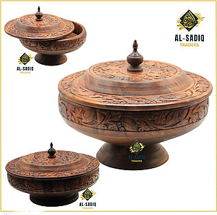 Al-sadiq Traders | Dry Fruit Bowl Set With Stand And Lid Hand-carved Wooden- Trio Of Sizes, Pure Rosewood Handmade Dry Fruit Bowl Set Of 3 Bowls