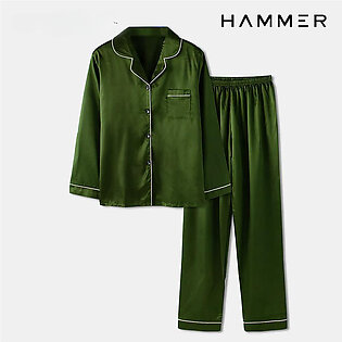 Hammer Plain Silk Night Suit For Women Silk Night Dress For Girls Silk Sleepwear For Women Silk Night Wear For Women Pjs For Women