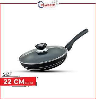 Klassic Round Frying Pan With Glass Lid 22cm Non Stick