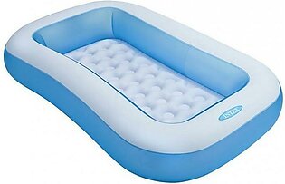 Rectangle Baby Pool - White & Blue