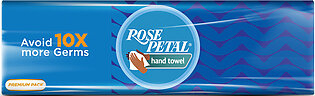 Rose Petal Hand Towel - White