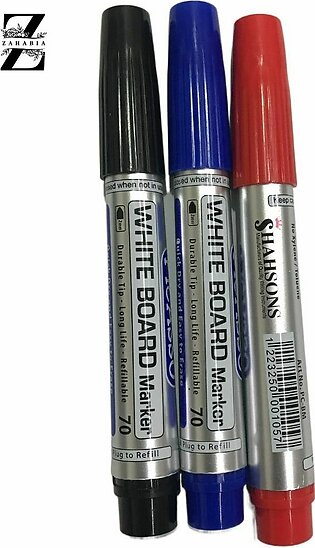 Picasso White Board Marker In 4 Colors - Office Stationery - School Stationery - University Stationery - Kids Learning - Easy To Refill With Free Duster