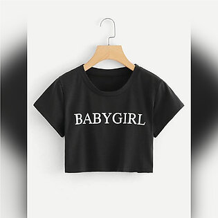 Baby Girl Cropped Tee Printed Tshirts For Women