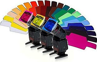 Flash Diffuser Color Gels 20x For DLSR Flash Canon Nikon Yongnuo RT Apkina Shanny
