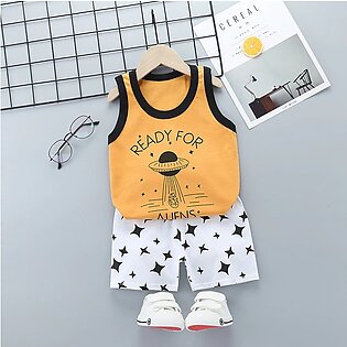 T-shirt And Short Pant For Kids Baby Boys And Girls Round Neck Short Sleeves Tee Tops Clothes Sets Dresses Outfit