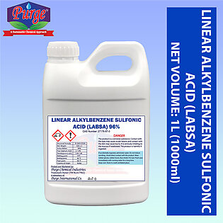 Purge Linear Alkyl Benzene Sulphonic Acid 96% - LABSA 1L - Detergent - Raw Material for Laundry and Dishwashing Detergent- Made in Korea