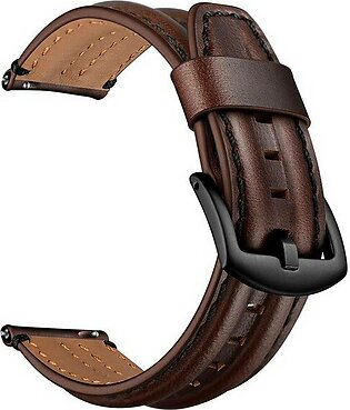 22mm Genuine Leather straps for Samsung Galaxy Watch 3 45 / 46mm Huawei GT / GT2  Watch Amazffit GTS / PACE Universal cowhide Watchband