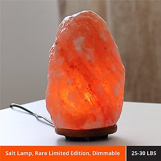 Himalayan Glow Salt Lamp, Rare Limited Edition, Dimmable (25-30 Lbs)- By Wbm