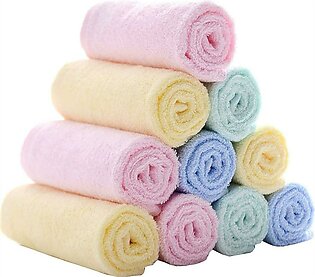 New Born Babies Washcloths Towels 6 Pieces Size 9x9 Inches-multicolor