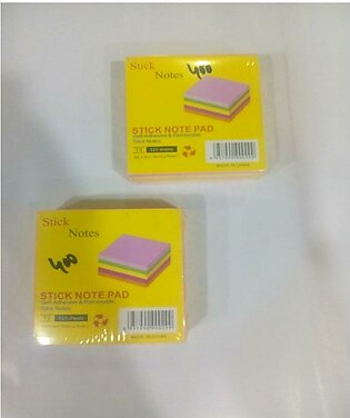 Pack Of 2 Sticky Note Pad - Multicolour