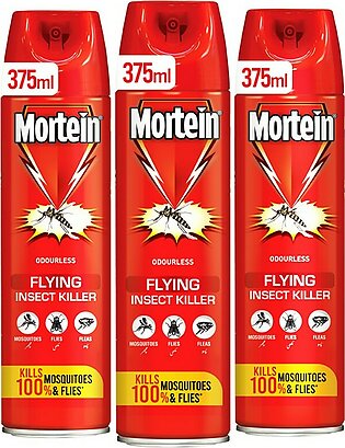 Mortein Flying Insect Killer Spray Kills 100% Mosquitos and Flies 375ml - Pack of 3