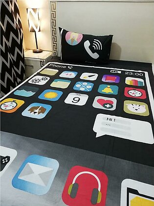 Iphone Kids Cotton Bed Sheet