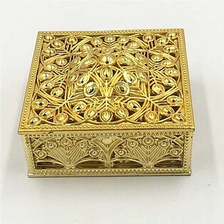 Golden Square Shaped Mini Gift Box/candy Box/bid Box/ Jewellary Box With Laser Cutting