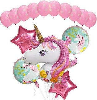 15 Pcs Set Rainbow Unicorn Foil Balloons Unicorn Party Theme Helium Balloon Pink Latex Balloon Baby Shower Kids Birthday Party Toys