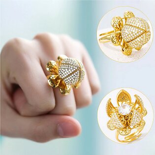 Flower Bloom Ring For Girls With Free Gift