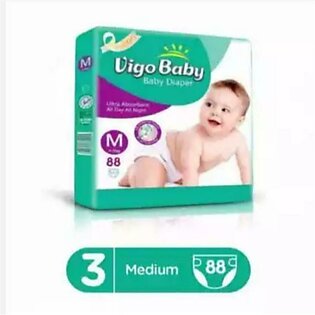 Vigo Baby Diaper (size 3no Medium) 4-9kg 88pcs Pack