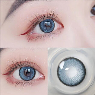 1 Pair Three Tone Pair Of Contact Lens Multi Color Eye Lenses Soft Eye Lences With Solutions High Quality With Free Kit Blue Green Grey Hazle Aqua Brown