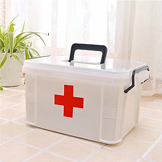 Lifecare Enterprises First Aid Kit Portable Emergency Medicine Box Plastic Medicine Storage Box Travel Medicine Box