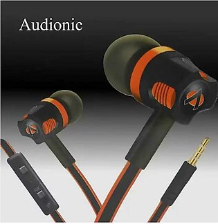 Audionic Thunder T50 Flatwire Extra Bass Handfree/handsfree/earphones For All Kinds Of Android & Iphone Mobiles - Red Black