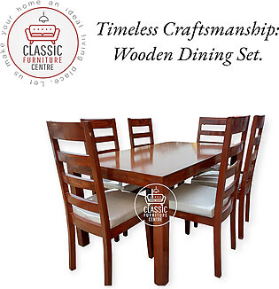 Wooden 6chairs Dining Table Set