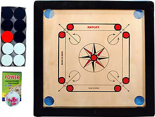 Corrom Board 24,30 And 36 Inches Wooden Carrom Board Game With Striker And Coins Set