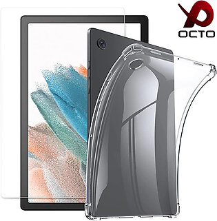 New Case for Samsung Galaxy Tab A8 10.5 2021 - Tab X200 X205 Glass Protector - Tab A8 Back Cover - Samsung New Tab 10.5 inch 2021 Back Case - Clear Transparent Cover for SM-X200 SM-X205 Screen Protector