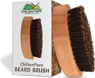 Beard Brush – Reduce Beard Curls, Deep Cleanse Beard, Adds Shine To Beard, Great For Grooming & Styling Beard