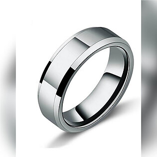 Cut Silver Stainless Steel Ring For Men