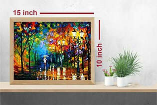 Frame Decor Wall Art Digitally Reproduced Photo Abstract Rain Painting Abs-l-10x15 (2) - Wooden Picture 10x15 Size