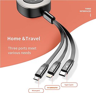 Rock 3 In 1 Usb C Cable For Iphone 12 Pro 13 11 Xr Charger Cable Micro Usb Type C Cable Fast Charging Cable For Samsung Galaxy A30/a50/a70,note 9 S9 S8 Huawei Nova 3/4/5/p9/ Mediapad M5/m6 Honor Play Data Cable For Xiaomi Mi 6/mi 8/pocophone F1,redmi Note