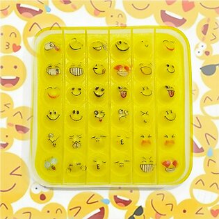 Push Pop Bubble Fidget Spinner Pop It Silicone Toy - 5 inches - Smiley Emoji Square