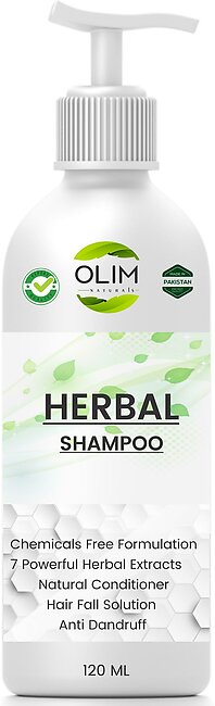 OLIM NATURALS - Herbal Shampoo Organic And Natural Anti Hair Fall Dandruff Loss 120 ML
