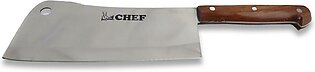 Chef High Quality Stainless Steel Meat Chopper / Tokka Wooden Handle - 29cm Medium