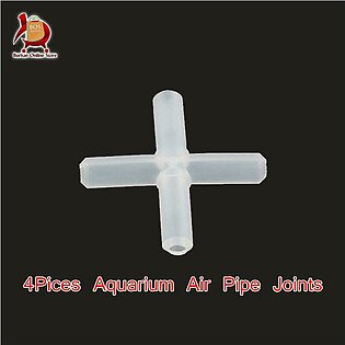 4 pcs Fish Aquarium Air Pipe Joints for 4mm Air Pipe Joints CO2 Pipe Joints   +   Shape as Image