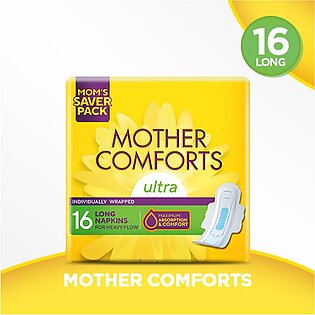 Mother Comforts Ultra-sanitary Pads Long 16 Pcs 4 Pack