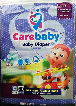 Care Baby Diapers Size-6 Xxl +17kg (60 Pcs Pack)