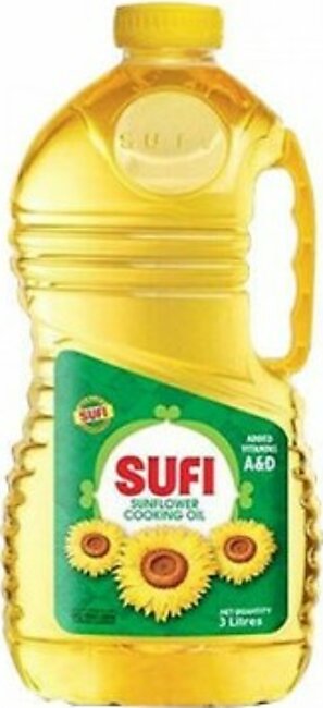 Sufi Sunflower Cooking Oil 3Ltr Bottle