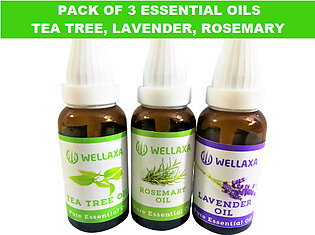 Tea Tree, Lavender, Rosemary Essential Oil, Pack Of 3 Pure And Natural