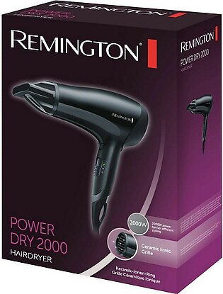 Remington D3010 Power Dry Hair Dryer 2000w - Black