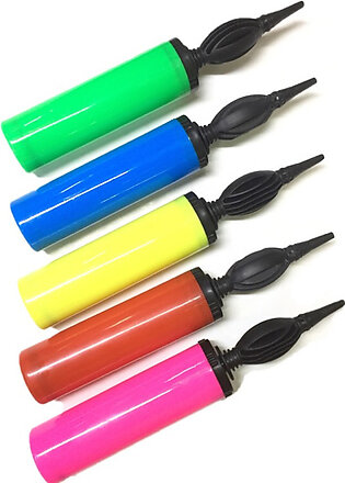 Mini Platic Balloon And Inflatable Pump Multicolor