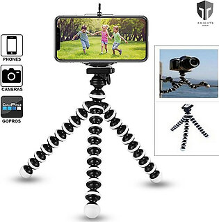 Knight's Armor Gorilla Pod Flexible Tripod Stand Mini Octopus Tripod With Mobile Holder For Mobile Phone DSLR Gopro Digital Camera - Large Size (10 Inches)