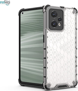 Rmg For Realme 9 Pro Plus /realme 9 4g - Phone Case With Shock-proof Translucent Design Honeycomb Back Cover