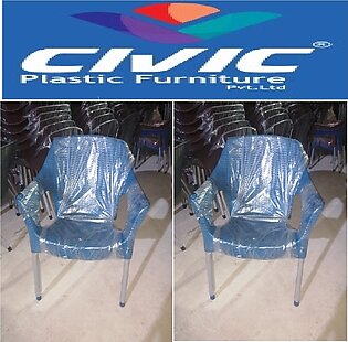Plastic chair pair