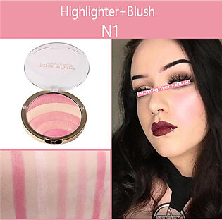Miss Rose Rainbow Soft Shine Shimmer Portable Metallic 5 in 1 Eye shadow and Highlighter 10g